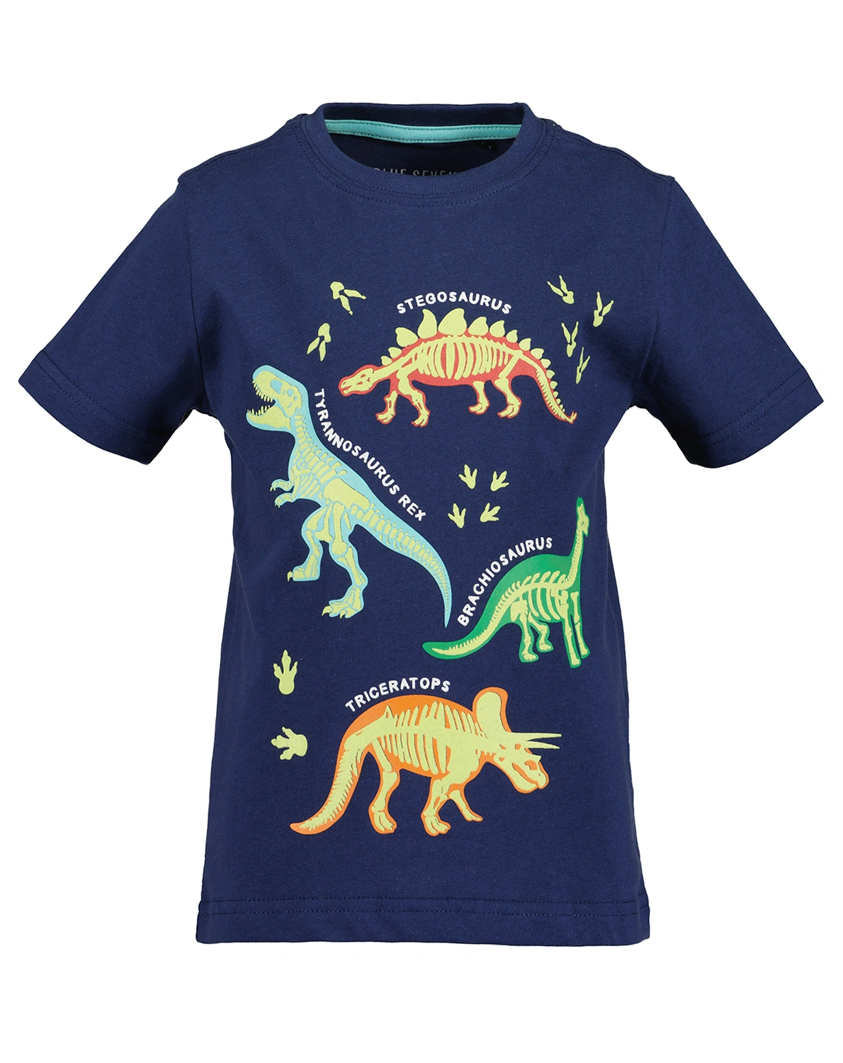 T-Shirt GLOWING DINOS - GITD in dunkelblau