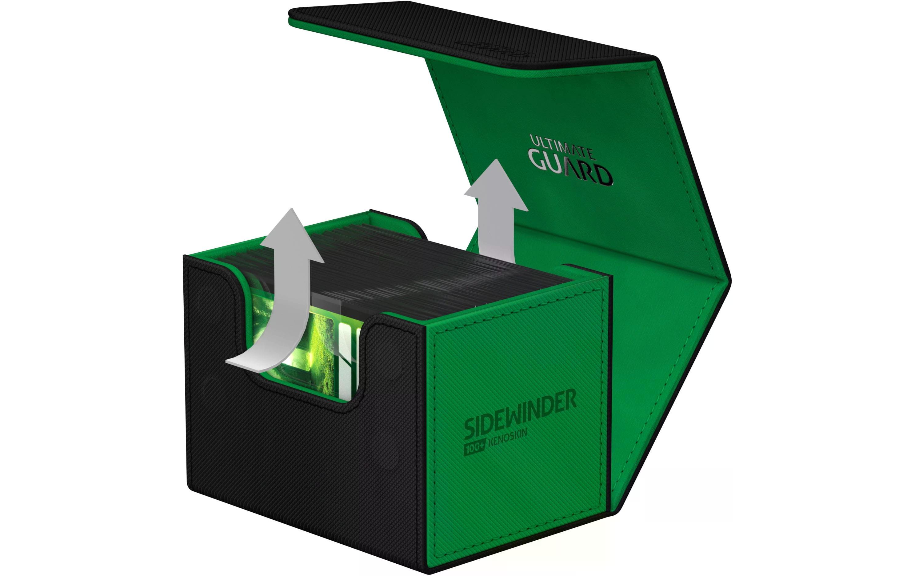Kartenbox XenoSkin Synergy Sidewinder 100+ Schwarz/GrünHochwertige Box für Sammelkarten in Standardgrösse
