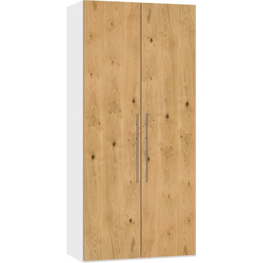 Schrank Schweizer 204 Eiche Furnier schwarz, mit Spiegel 153 cm