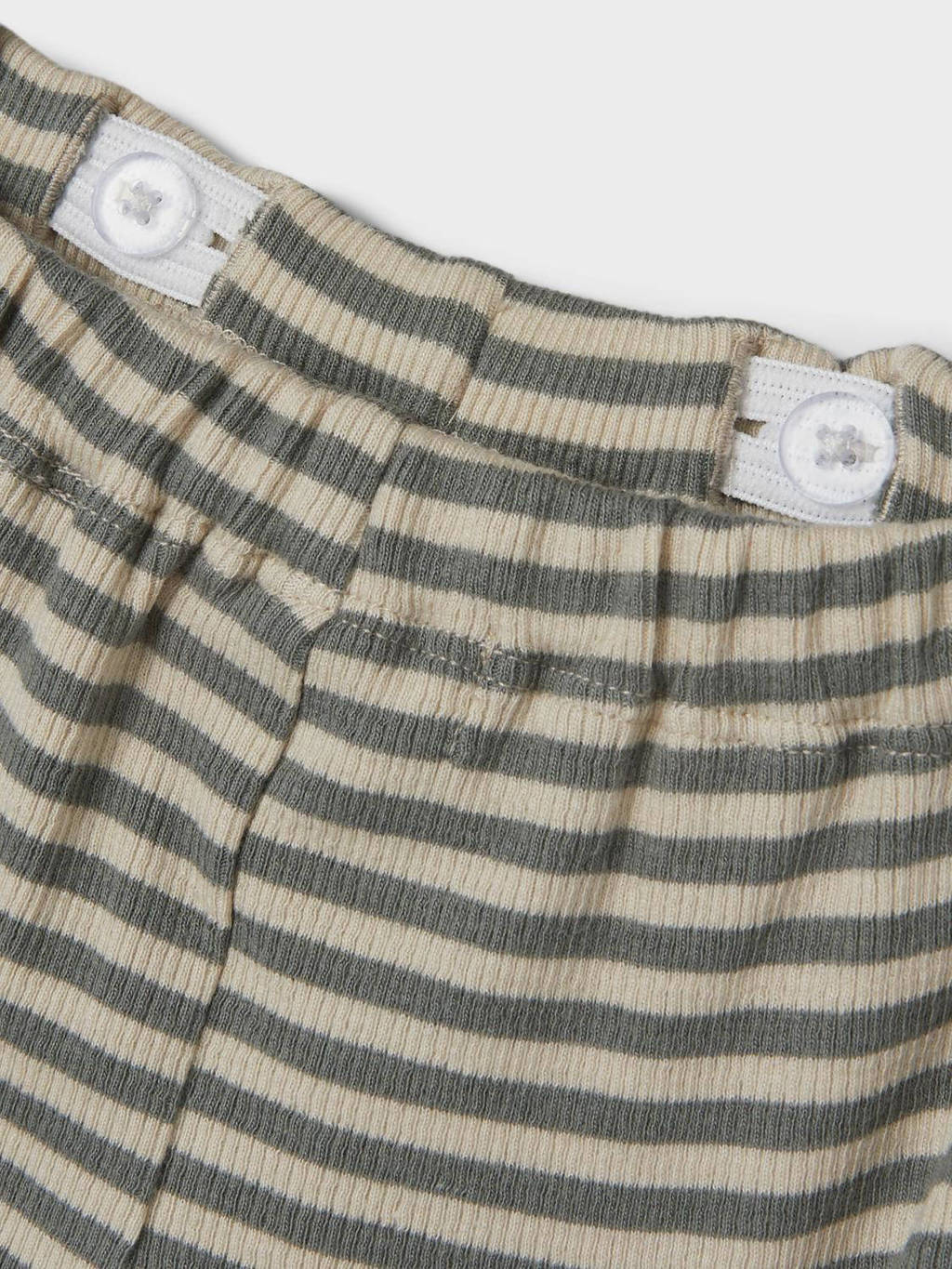 LIL' ATELIER baby gestreepte broek NBMGAGO groen/beige