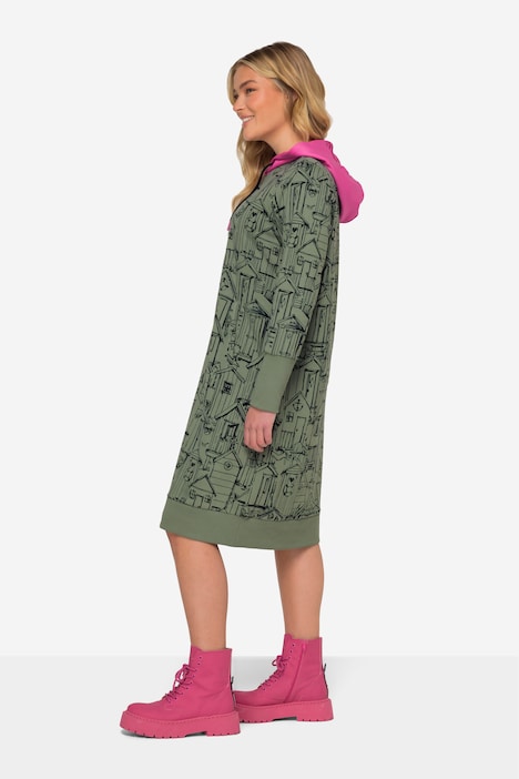 Sweatkleid, allover Print