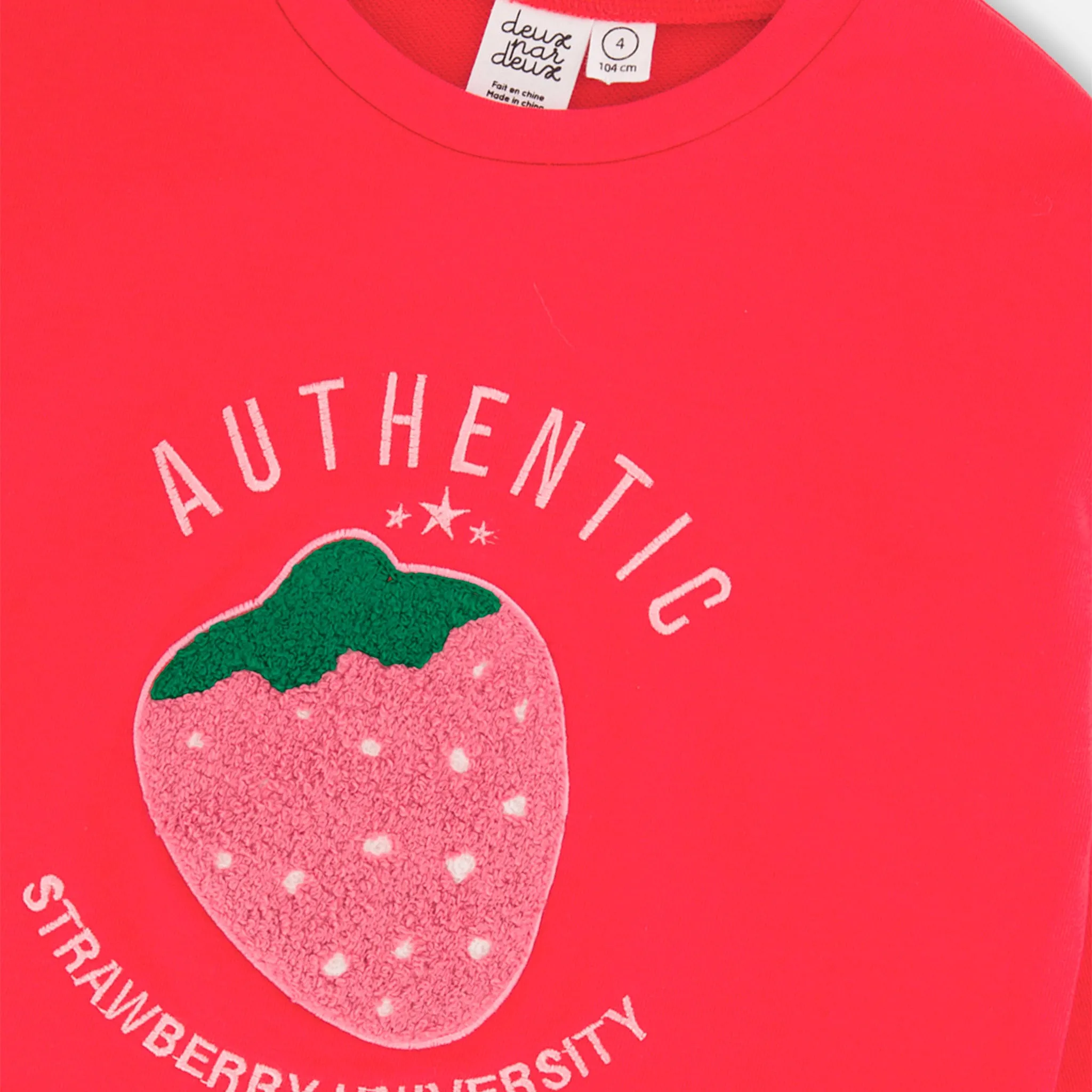 Deux par Deux Gilet Ouaté Fraise 3-6ans