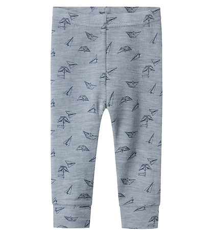 Name It Leggings - Wolle - NbmWang - Tradewinds m. Papierflugzeu