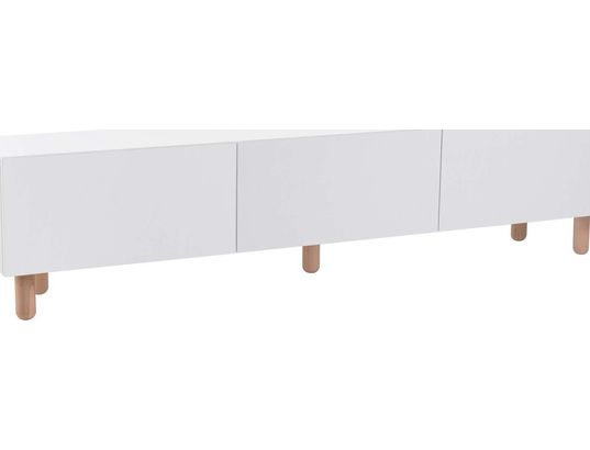 CONCEPT1 - Meuble TV Alvin blanc 180 x 31,4 x h42 cm