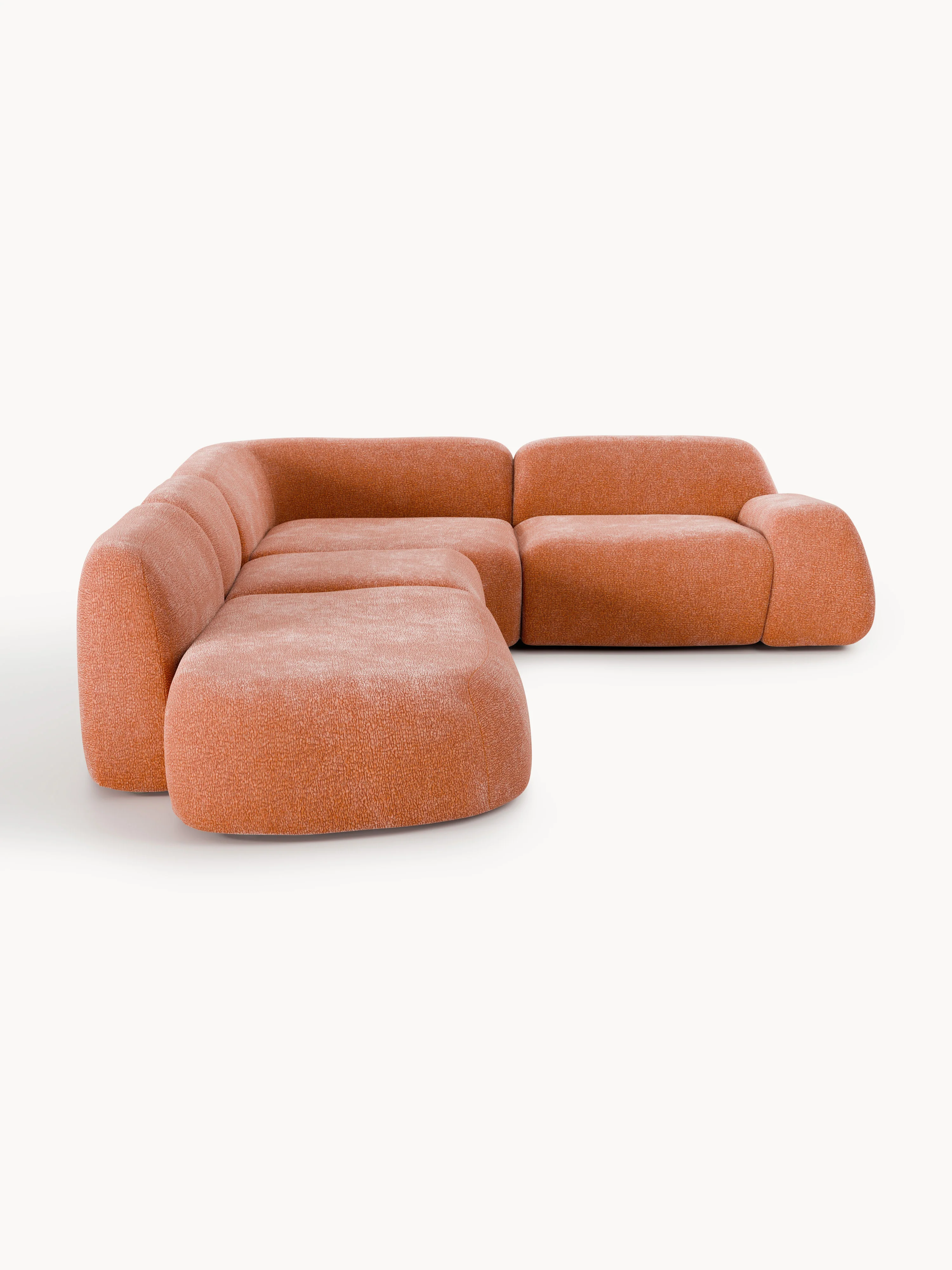 XL modulaire hoekbank Wolke met chaise longue