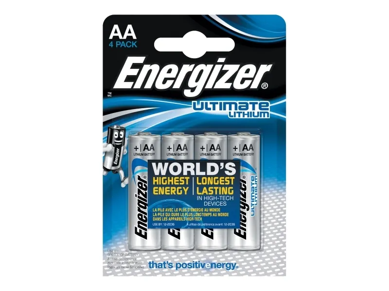 Batterier Energizer Ultimate Lithium AA, 1,5V - (4 stk.)