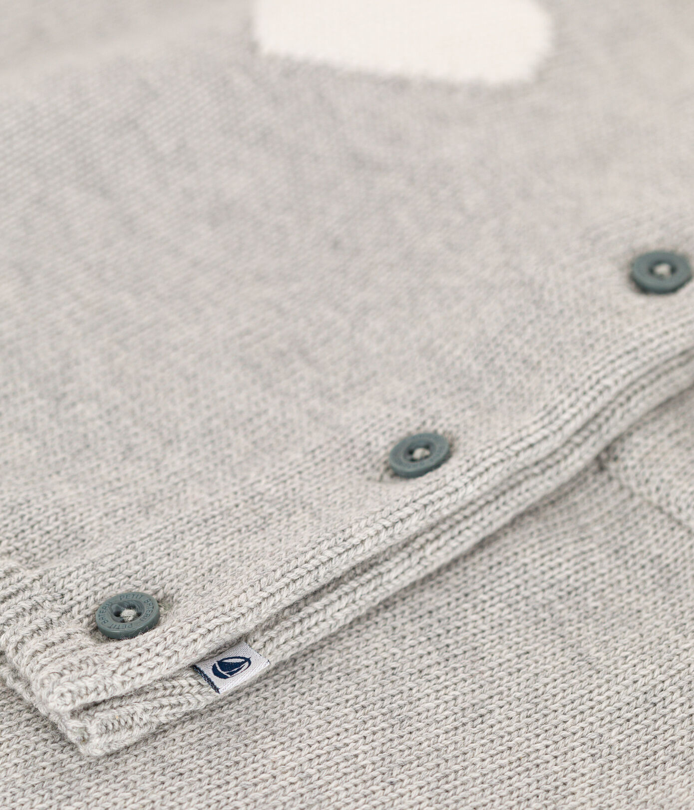 Ensemble en tricot laine et coton motif coeur bébé
