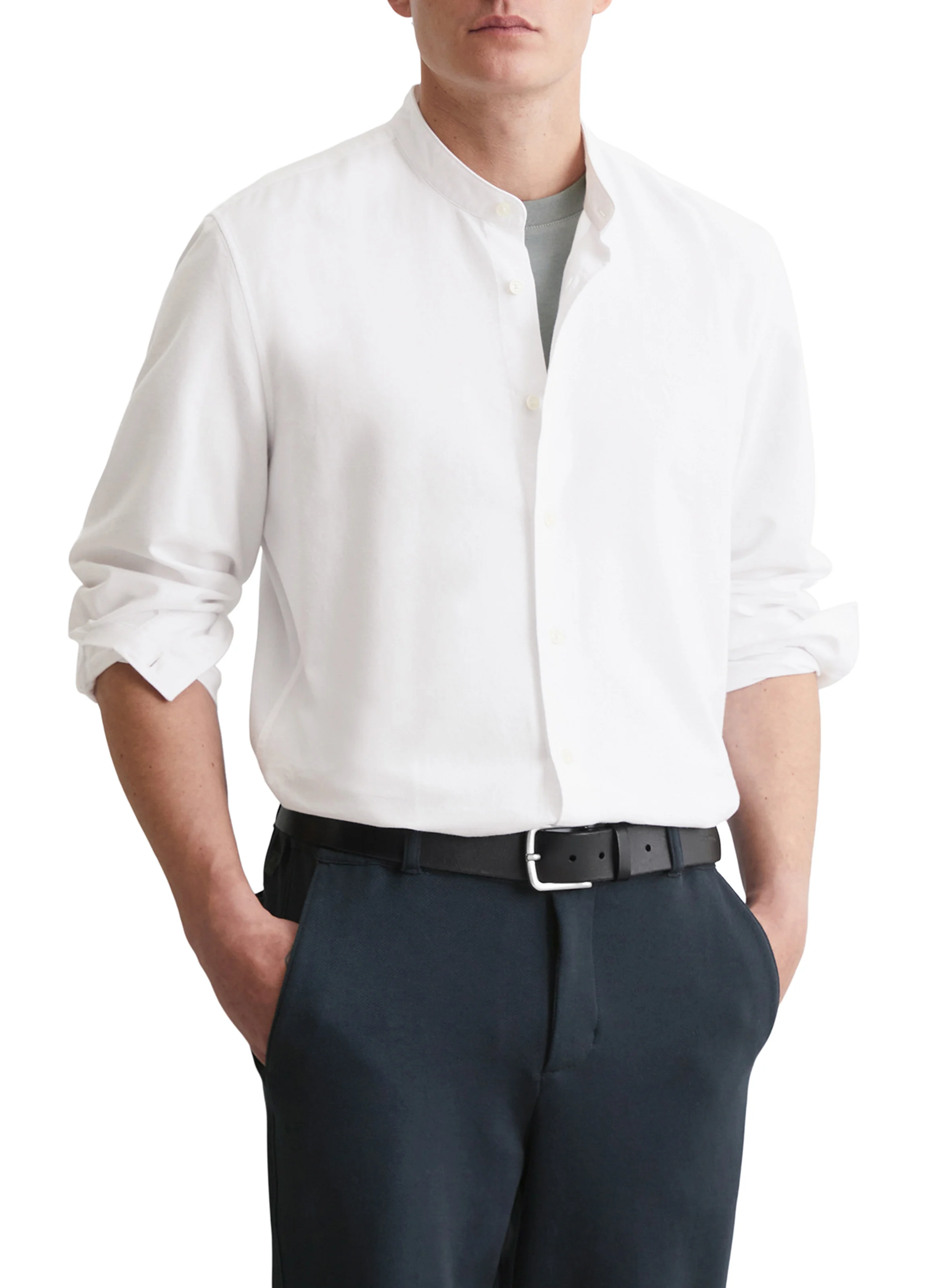 CHemise droite en coton | Blanc