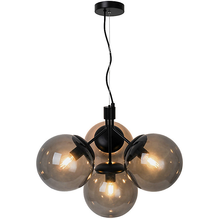 Suspension Ivona 4 lumières E27 28W IP20 41,5 x 54,2 cm noir