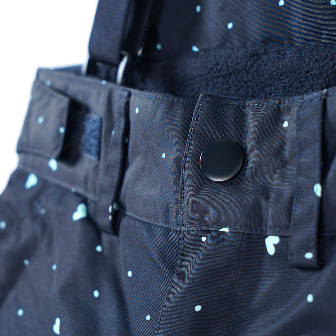 Topolino Mädchen Schneehose mit Herzchen-Allover dunkelblau