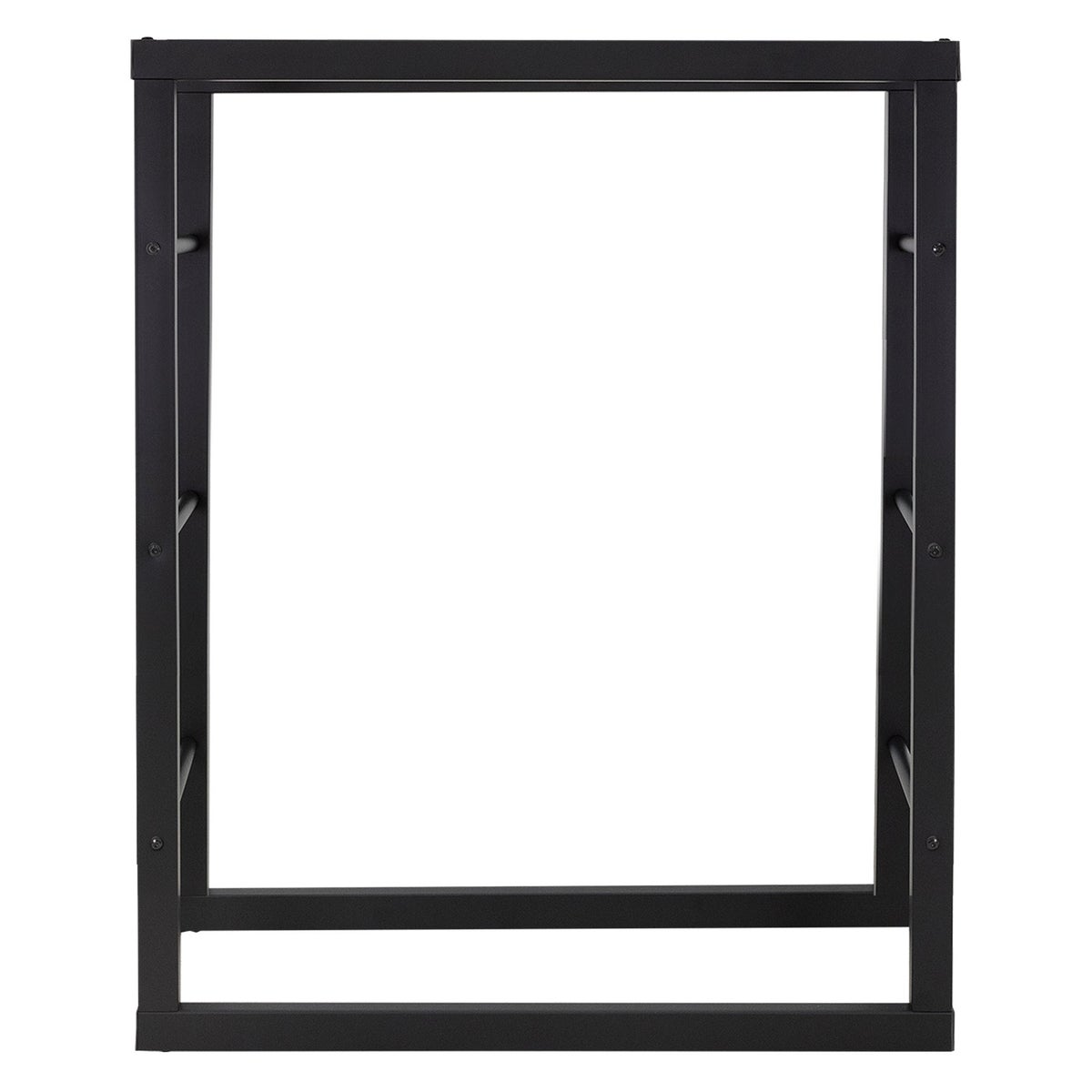 ML-Design Haardhoutrek 80x100x25 cm, Rechthoekig, Zwart, Metaal, Binnen/Buiten, Gecoat Staal Haardhoutrek, Haardhoutstandaard, Haardhouthouder, Haardhoutplank voor Open Haard/Kachel