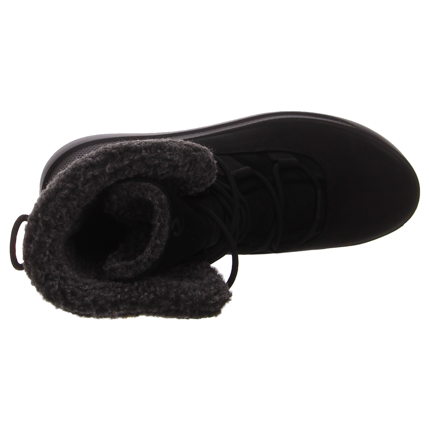 Ecco Schnürstiefel schwarz schwarz