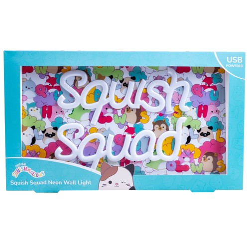 Squishmallows - Squish Squad Neon Wall Light - Neon Pink