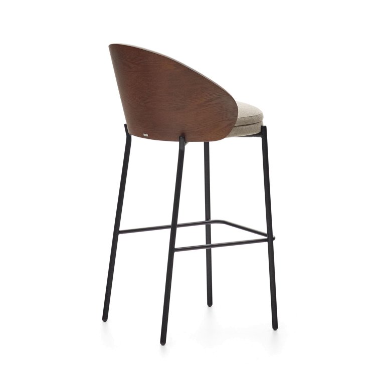 Kave Home Eamy barkruk H77 lichtbruin