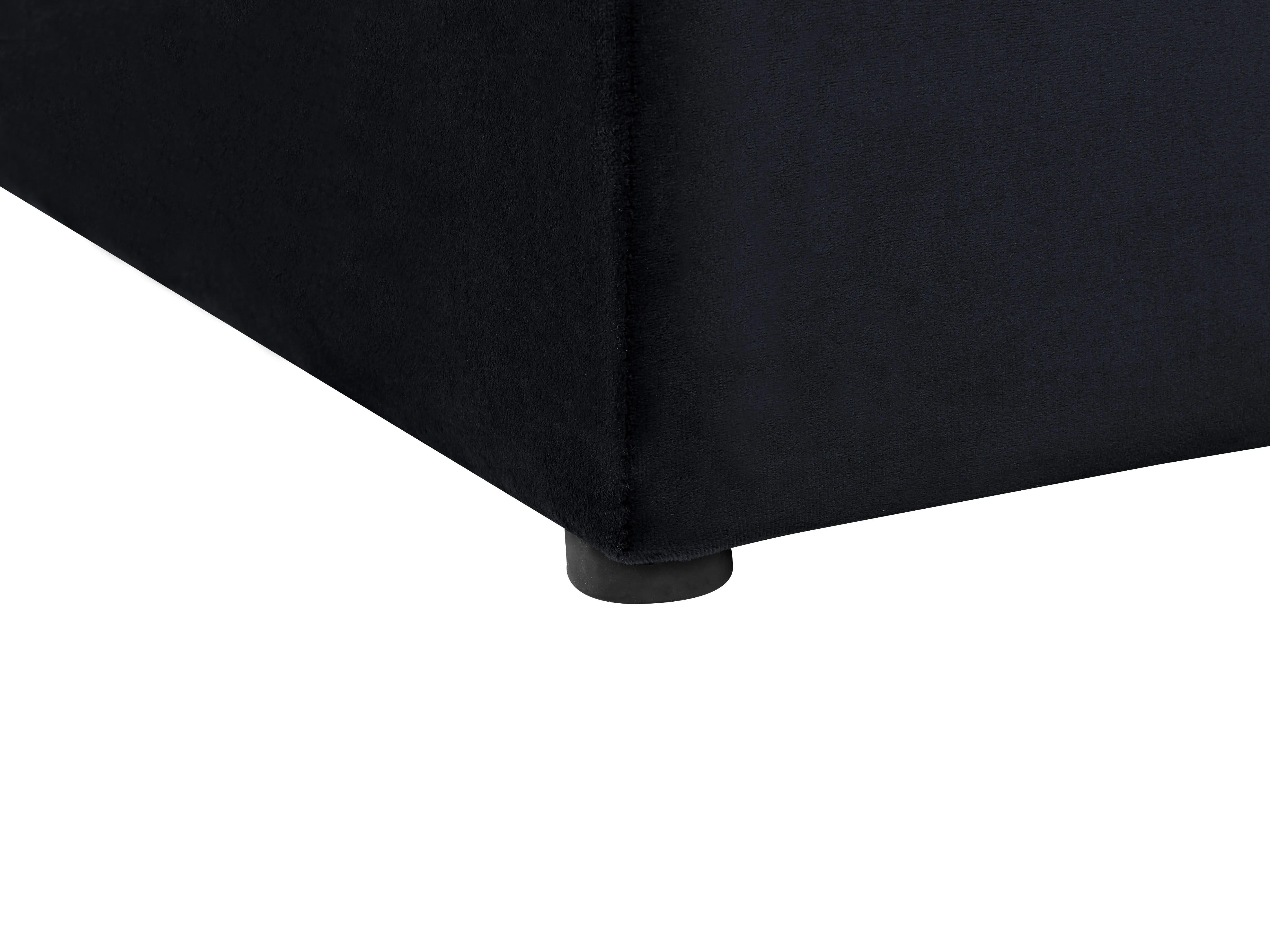 Waterbed met opbergbank Fluweel NOYERS 180 x 200 cm Zwart