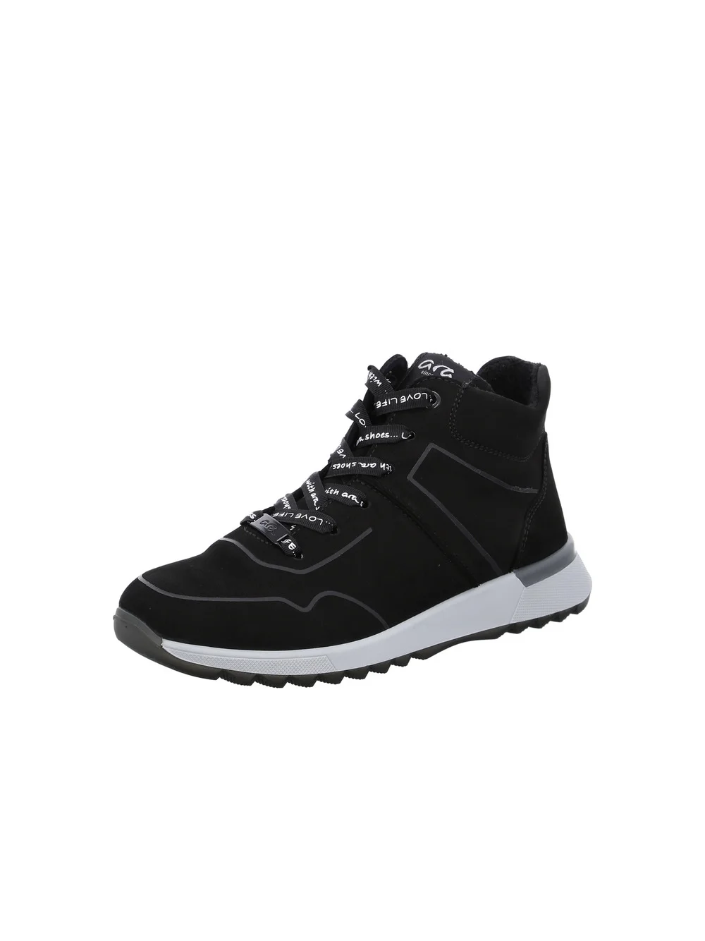 Schnürstiefelette Venice schwarz