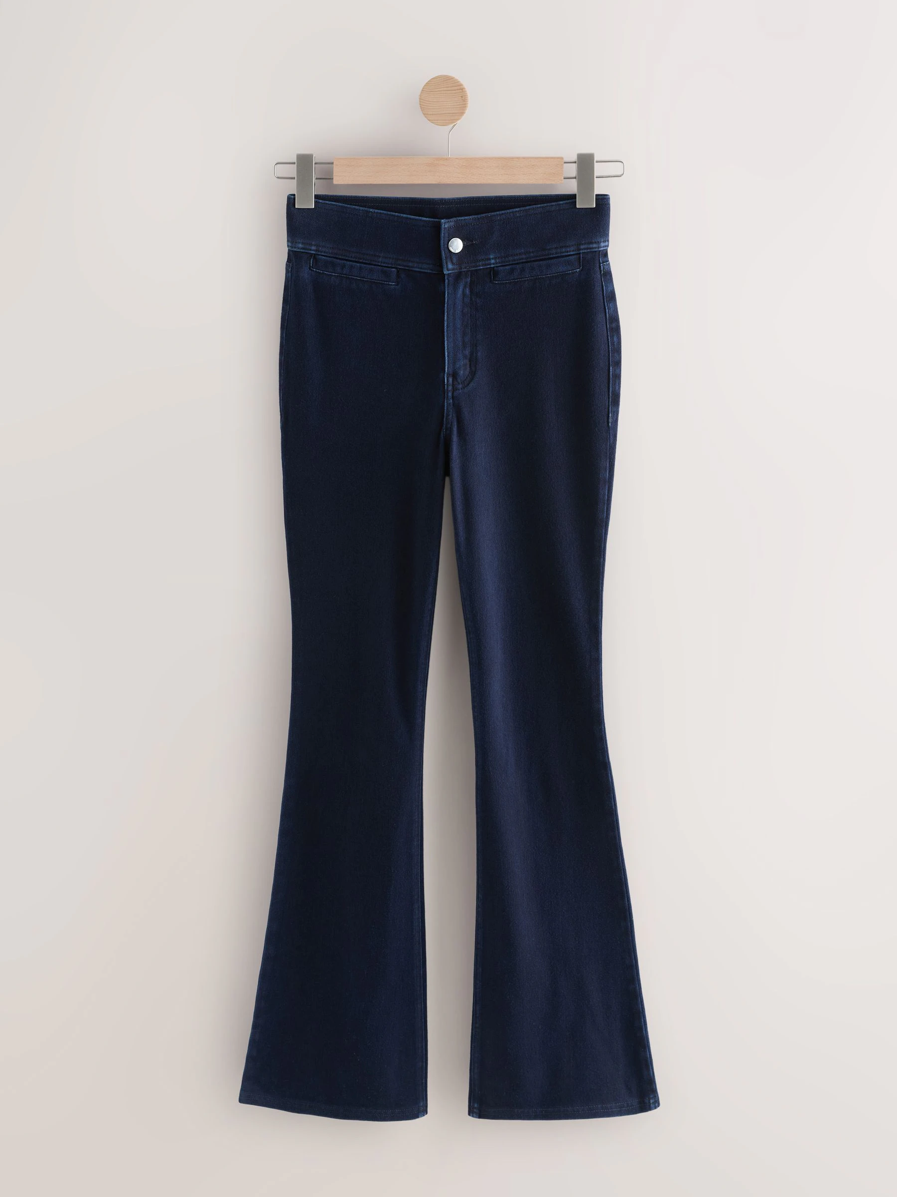 Wassing - Denim jersey legging met uitlopende pijpen