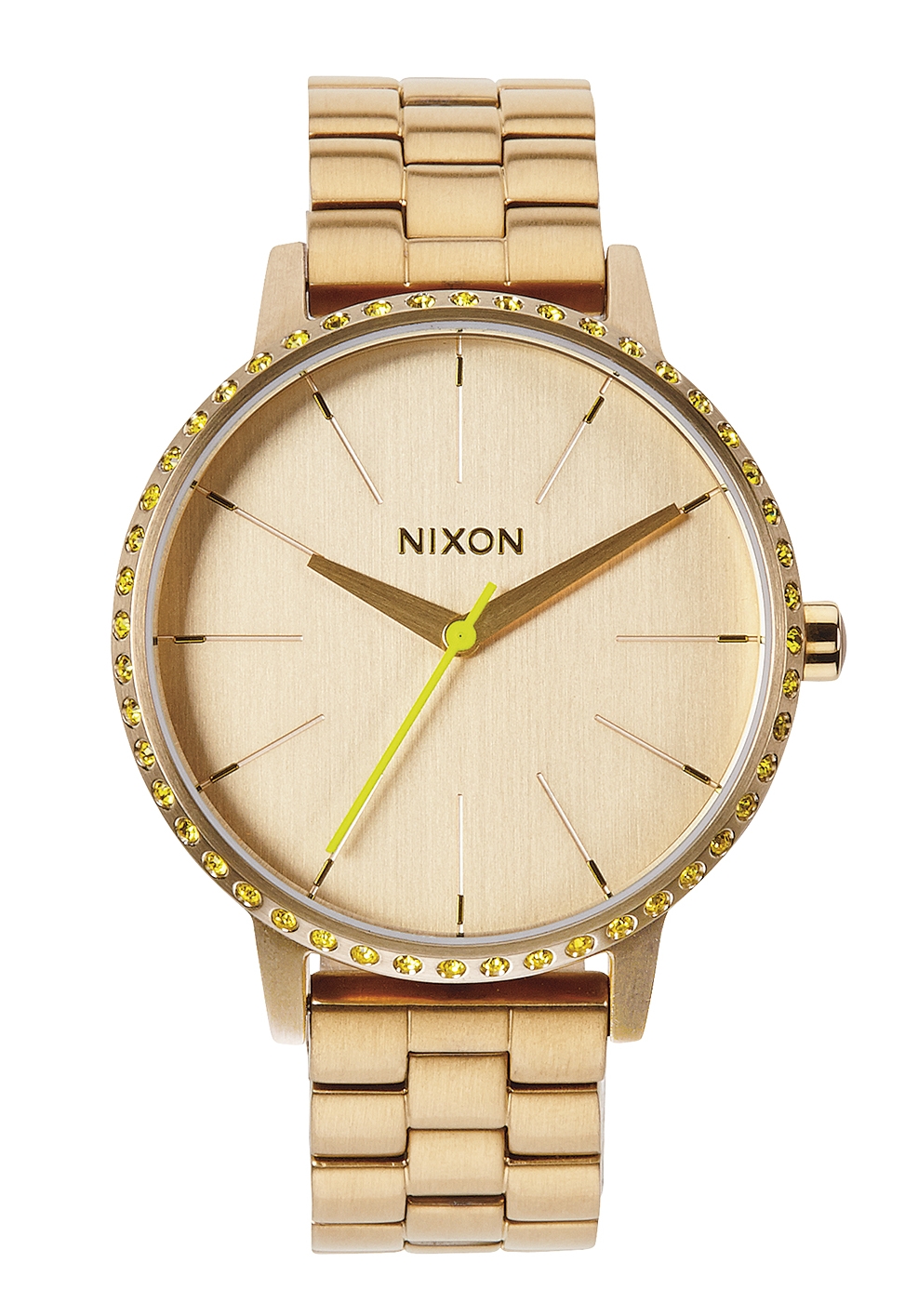Nixon The Kensington All Gold / Neon Yellow Damenuhr