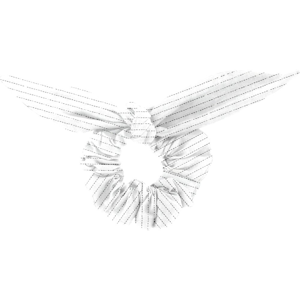 Chouchou Nœud Gaze Lurex Blanc