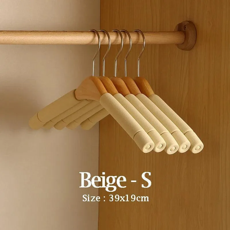 5 pcs Solid Wood Sponge Hangers | Modern 360|Rotating  Non-slip Clothes Organizer