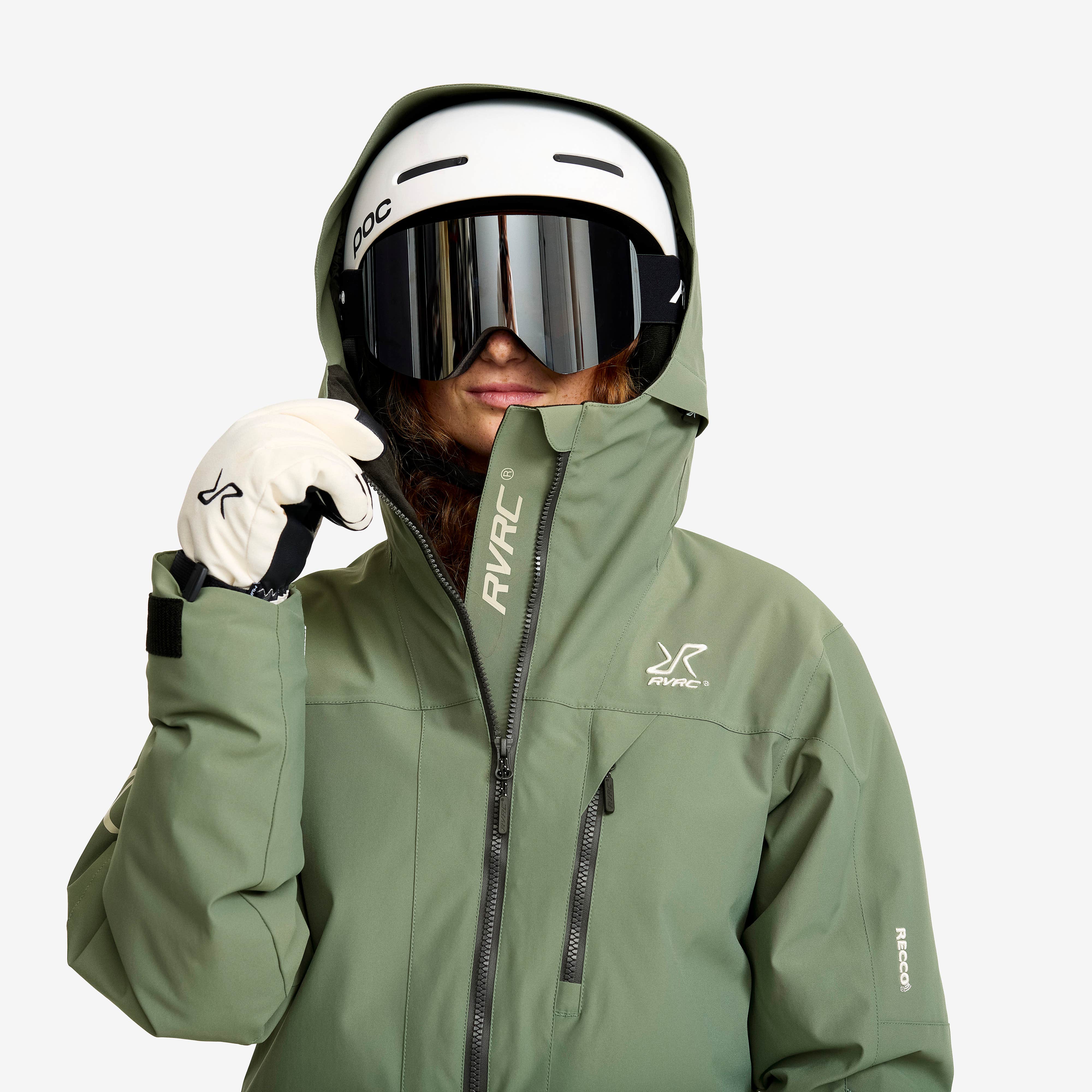Halo 2L Insulated Ski Jacket Dame Dusty Green