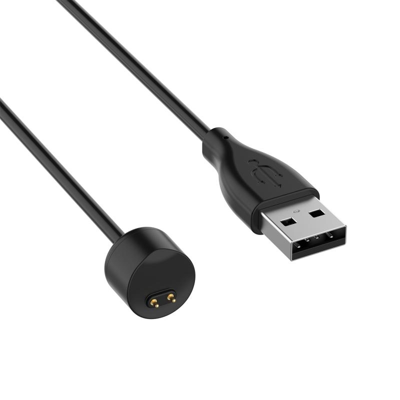 (40cm) Magnetisches USB Ladekabel für Xiaomi Mi Band 5 / 6 / 7 - Schwarz