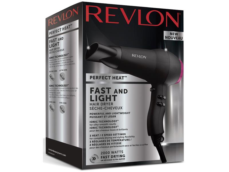 Revlon Haartrockner Fast and Light Leichtgewichtiger Föhn für den Alltag