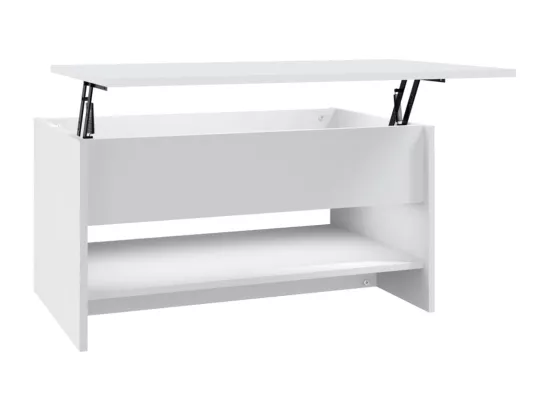 Table basse Blanc 80x50x40 cm Bois d'ingénierie
