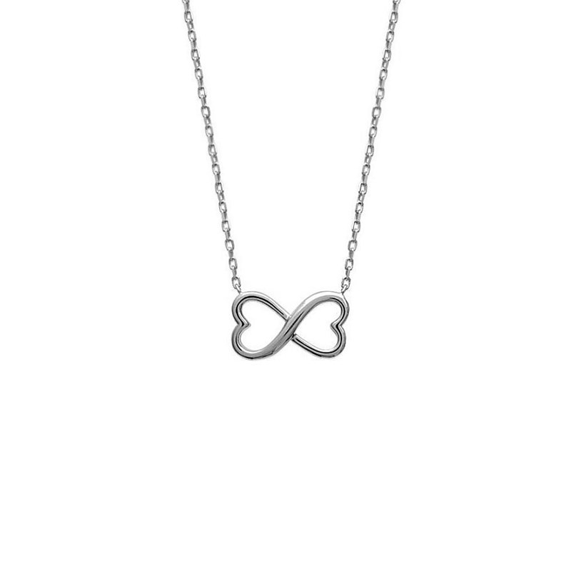 Collier infini coeur d'amour Argent 925 Rhodié