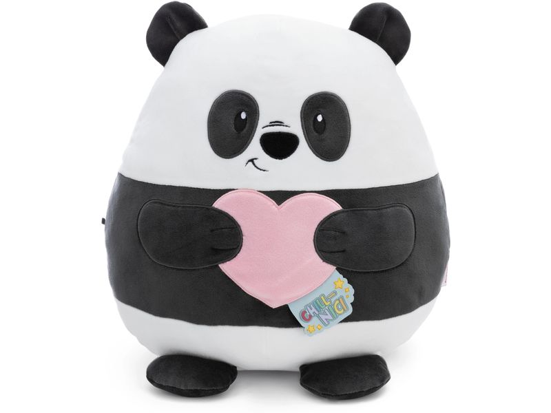 Nici Plüsch Kissen Panda mit Herz 30 cm Flauschig weiches Plüschkissen