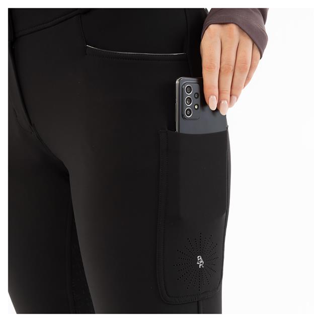 Paardrijbroek BR Jude Soft Shell Full Grip Zwart