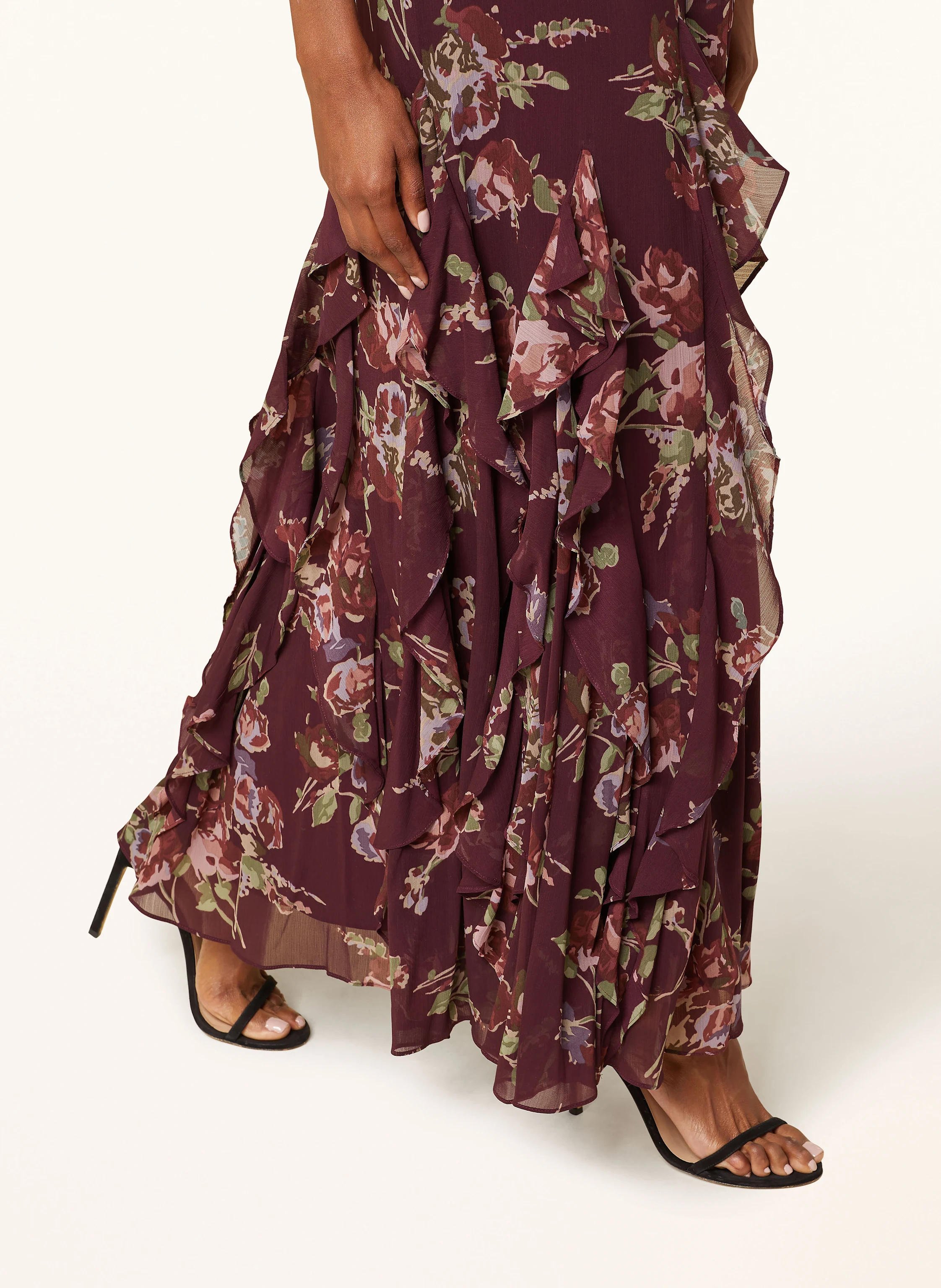 LAUREN RALPH LAUREN Kleid mit Cut-out und Volants