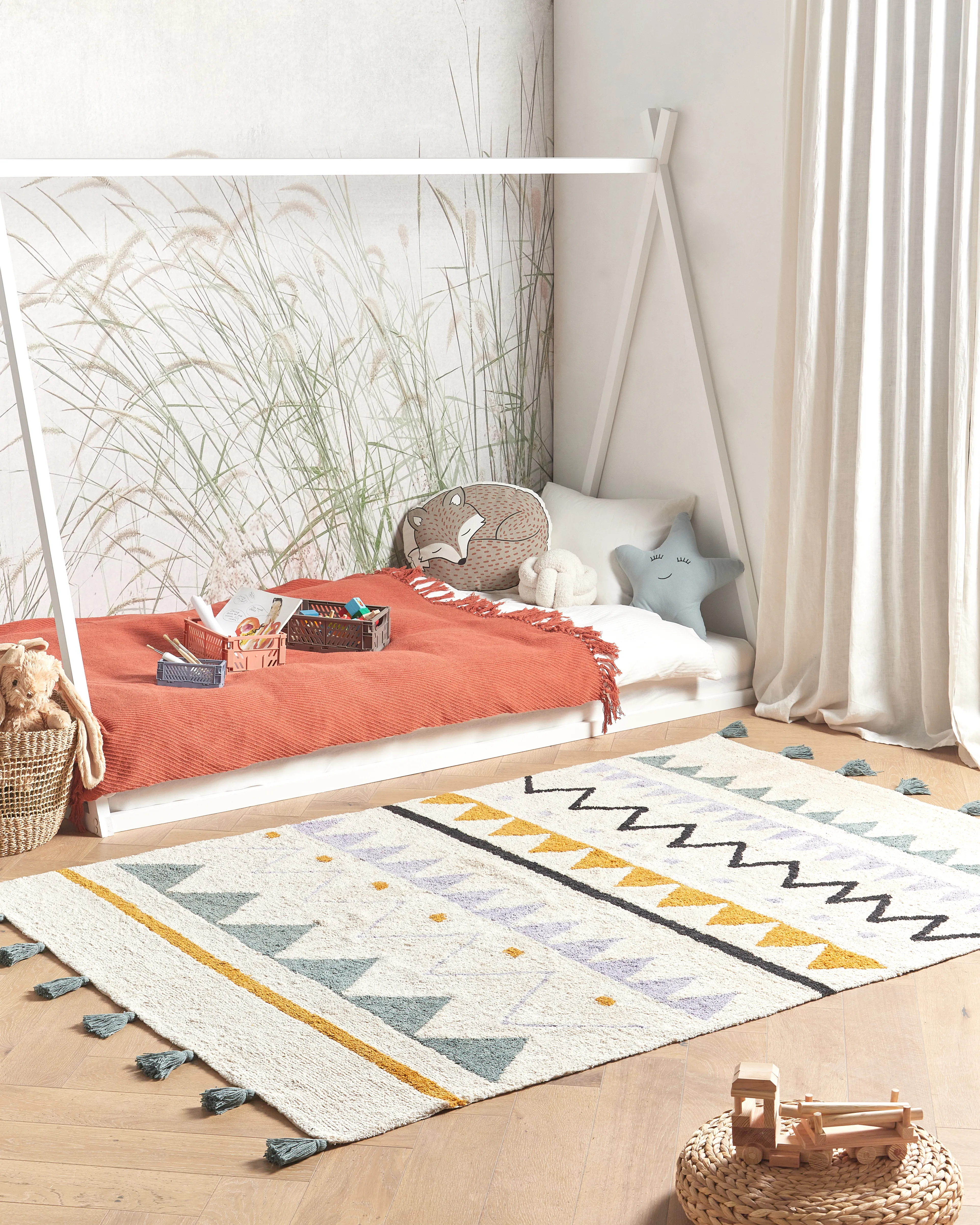 Kindervloerkleed ZAYSAN Groen 140 x 200 cm Katoen