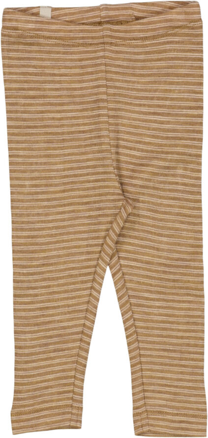 Wheat Uld Leggings Clay melange wool stripe