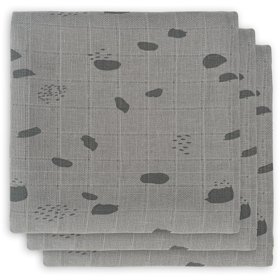 jollein Mullwindeln 3er-Pack Spot storm grey 70x70cm