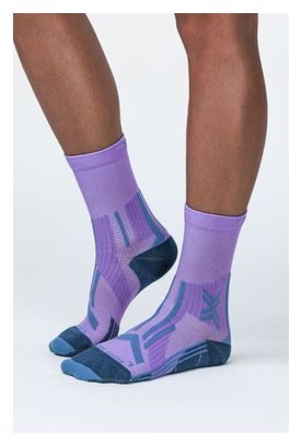 Chaussettes X-Socks Trailrun Perform Crew Violet Bleu Femme
