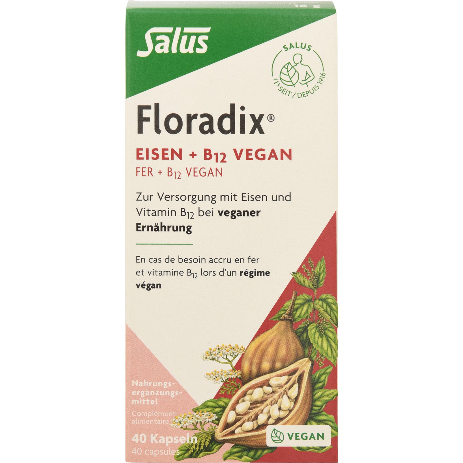 Floradix Eisen + Vitamin B12 40 Kapseln