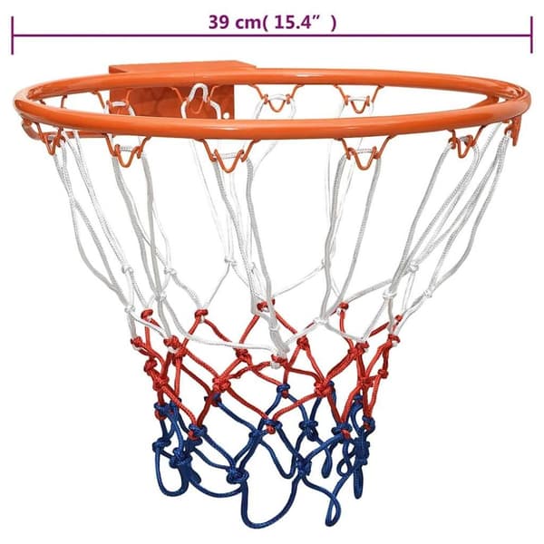 vidaXL Basketballkurv oransje 39 cm stål