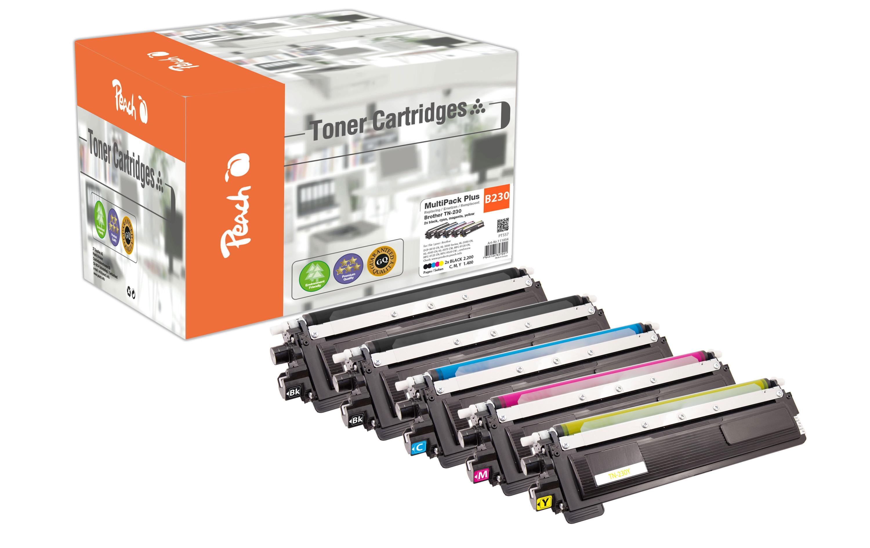 Tonerset Brother TN-230 2x Black, 1x Cyan, Magenta, Yellow<br>Toner, Multipack mit Schwarz, Cyan, Magenta, Gelb