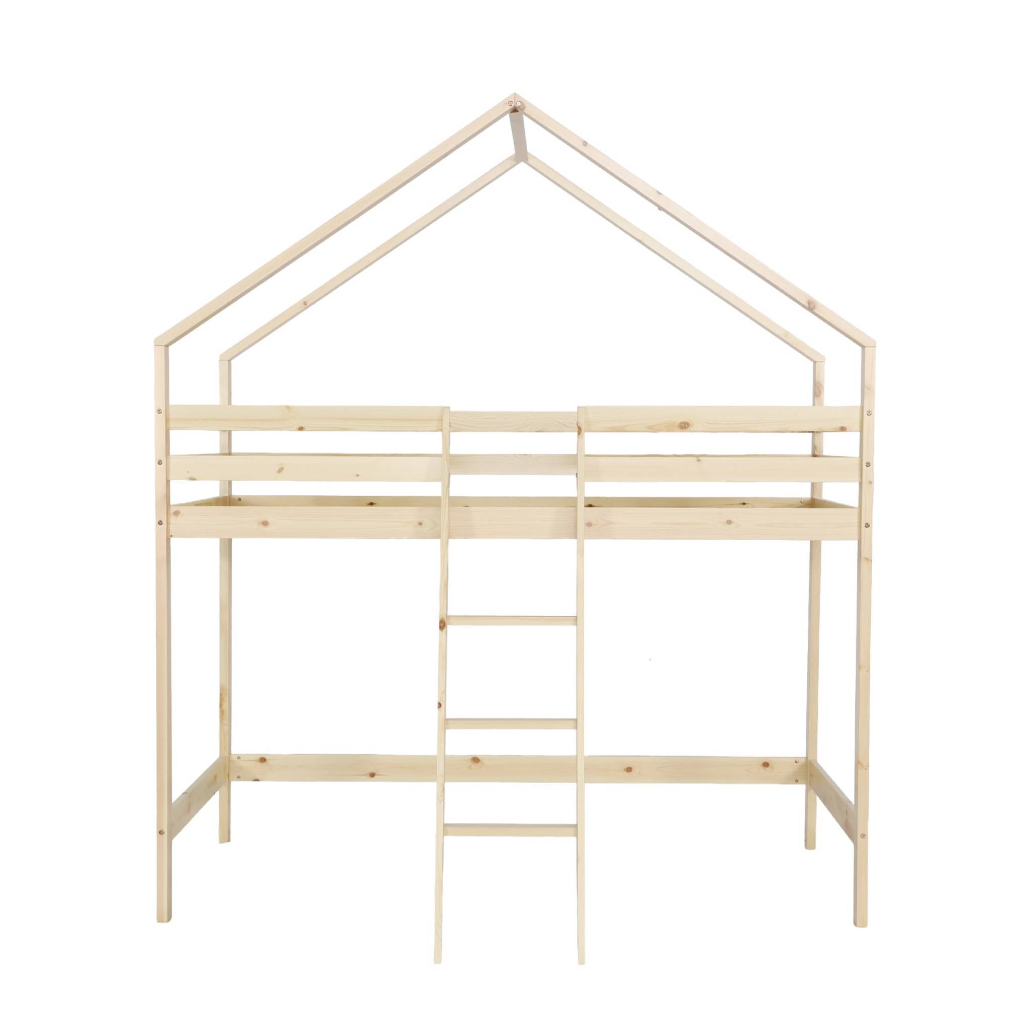 sweeek - Hoogslaper kinderbed hut 90 x 190 cm