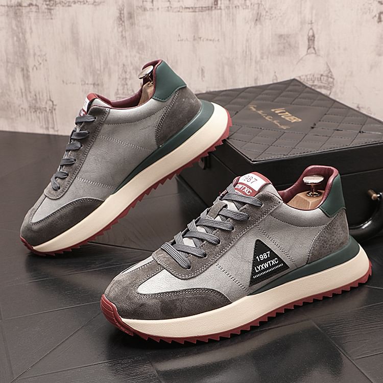Mr Ozera - Nummering Color Block Platform Sneakers