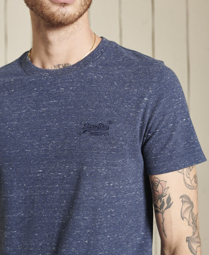 Superdry VINTAGE LOGO EMB TEE Creek navy heather