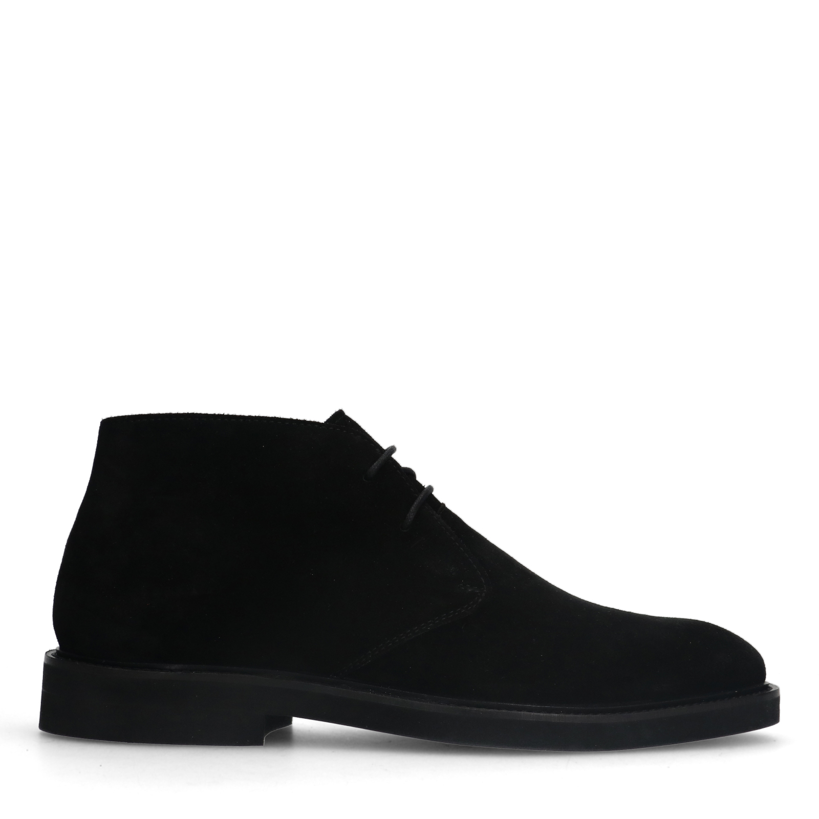 Zwarte suède veterboots