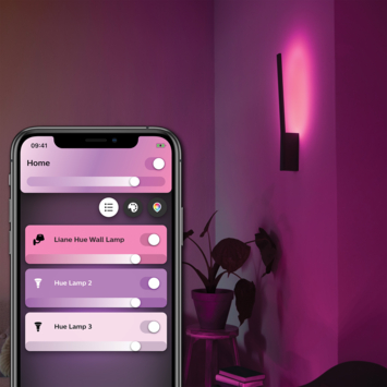 Philips Hue wandlamp Liane zwart - wit en gekleurd licht 12W