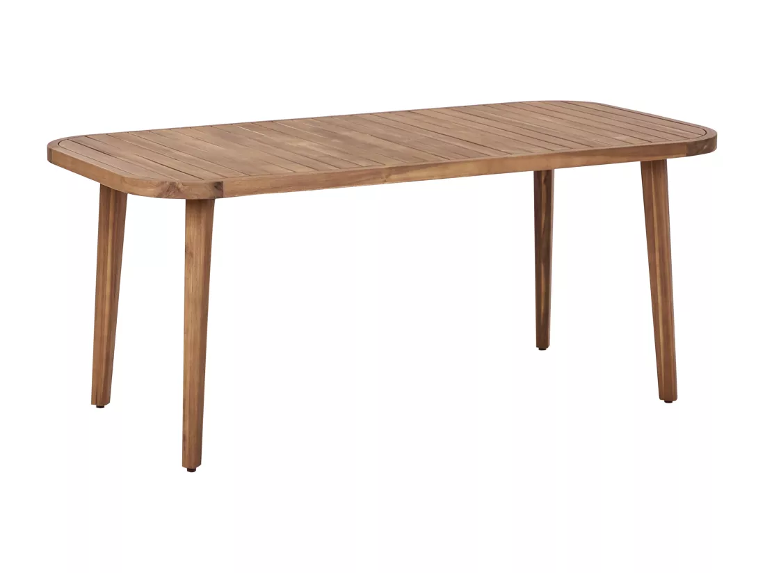 Table de salle à manger de jardin PARAGGI 90 cm 180 cm Bois d'acacia certifié Marron