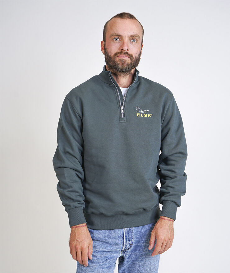 ELSK EARTH LOVING MEN'S EGON HALFZIP 203 stone green