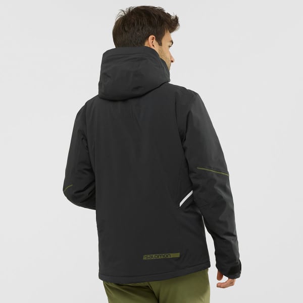 Veste de ski SALOMON BRILLIANT JACKET M BLACK/MARTINI OLIVE/WHITE