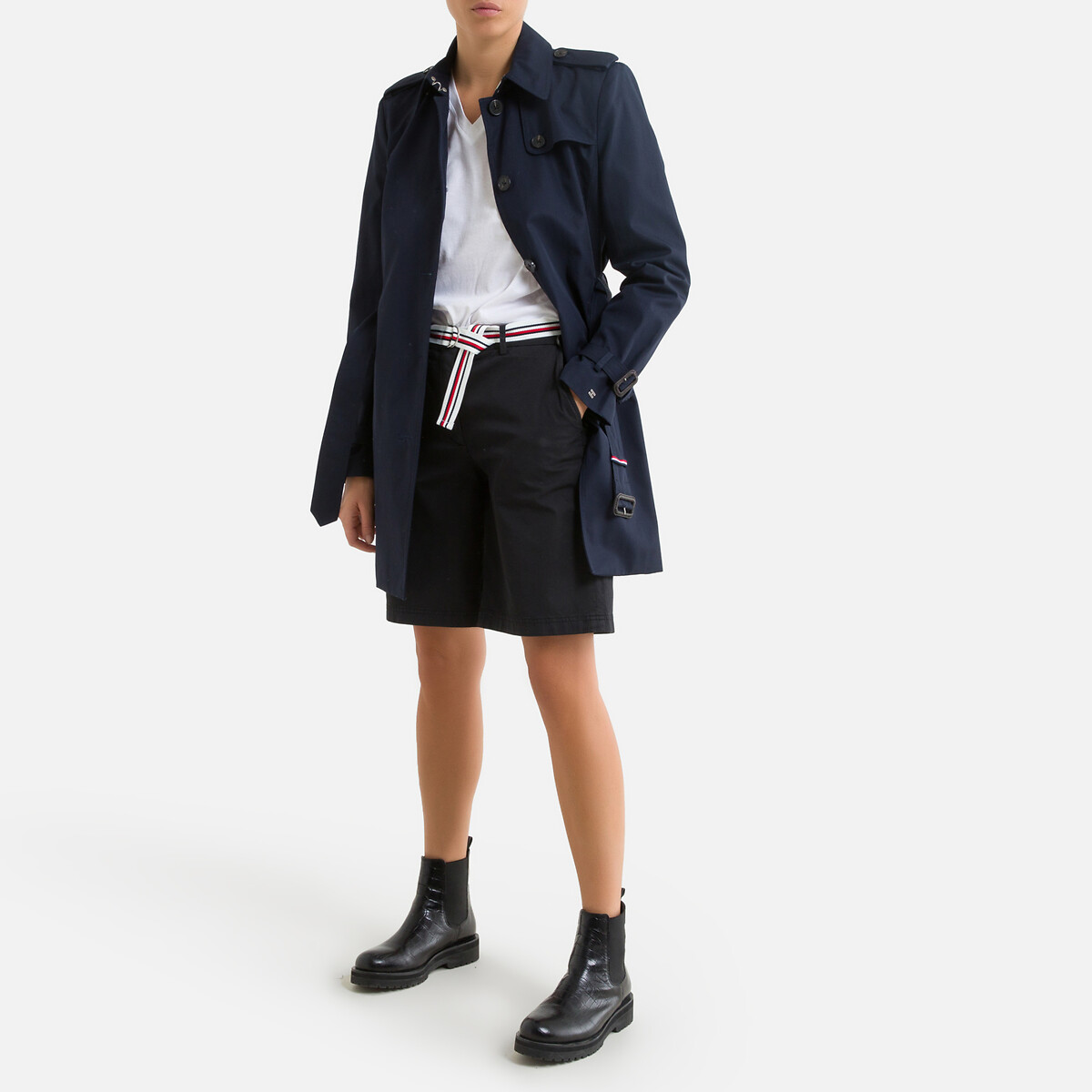 TOMMY HILFIGER<br>Camiseta de manga curta com decote em V