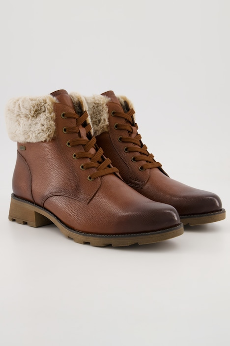Caprice Leder-Stiefeletten, Webfell