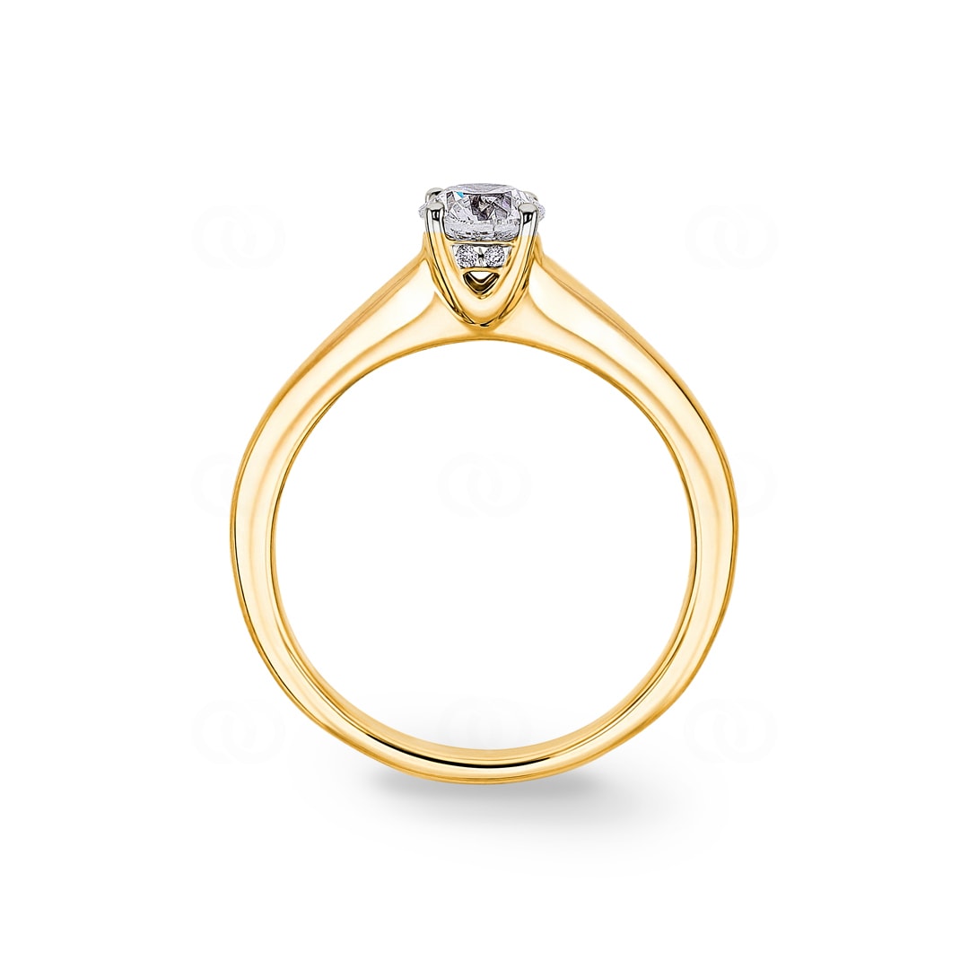 0.51ct Diamanten Solitärring 750/18 K Gelbgold